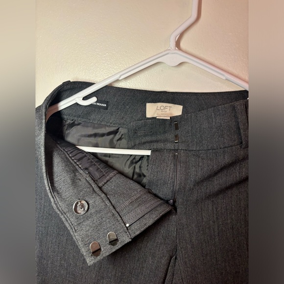 LOFT Petites Grey Marisa Trousers - Size 00P - Picture 7 of 7